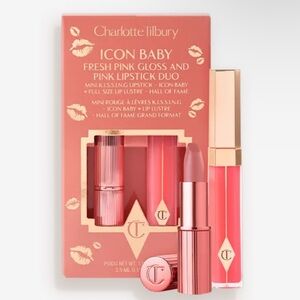 Charlotte Tilbury Icon Baby Fresh Pink Gloss & Pink Lipstick Duo